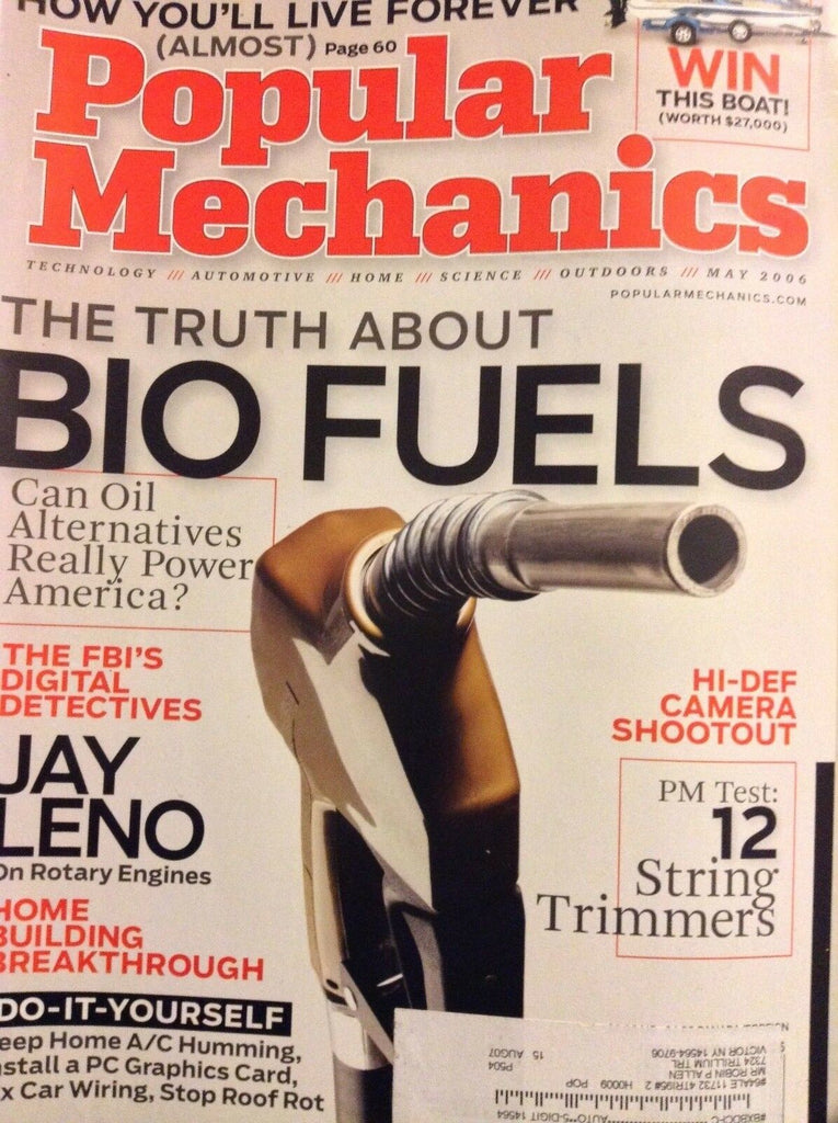 Popular Mechanics Magazine Jay Leno & Bio Fuels May 2006 051218nonrh