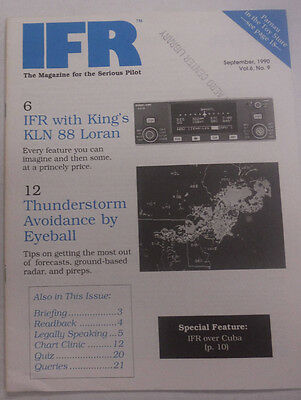 IFR Pilot Magazine IFR And King's KLN 88 Loran September 1990 FAL 061815R