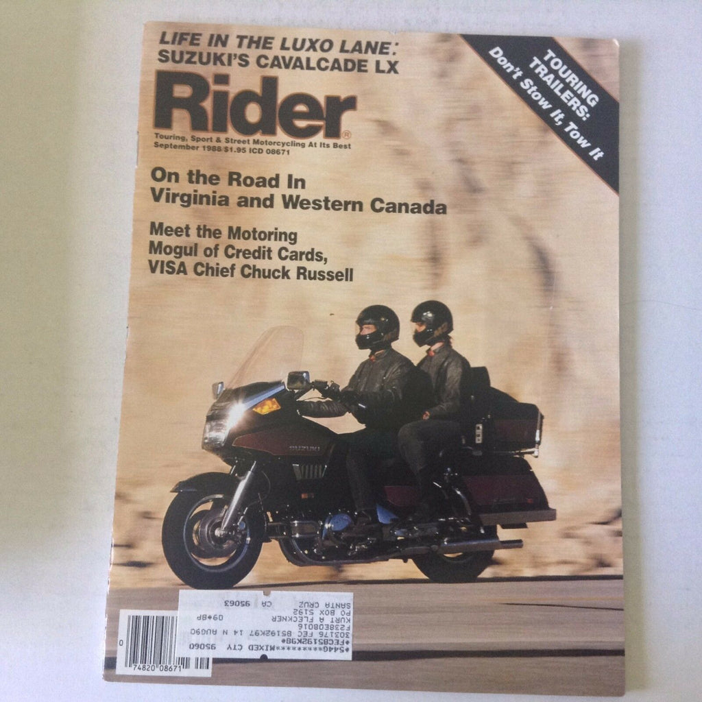 Rider Magazine Virginia And Western Canada September 1988 060117nonrh3