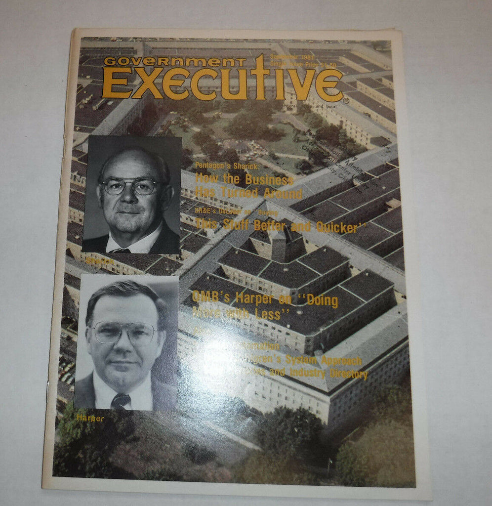 Government Executive Magazine Pentagon's Sharick September 1981 FAA 110216R