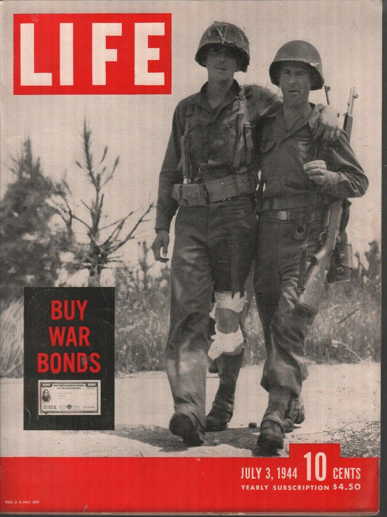 Life July 3 1944 Normandy Cherbourg Buy War Bonds Coke Ad 081919AME