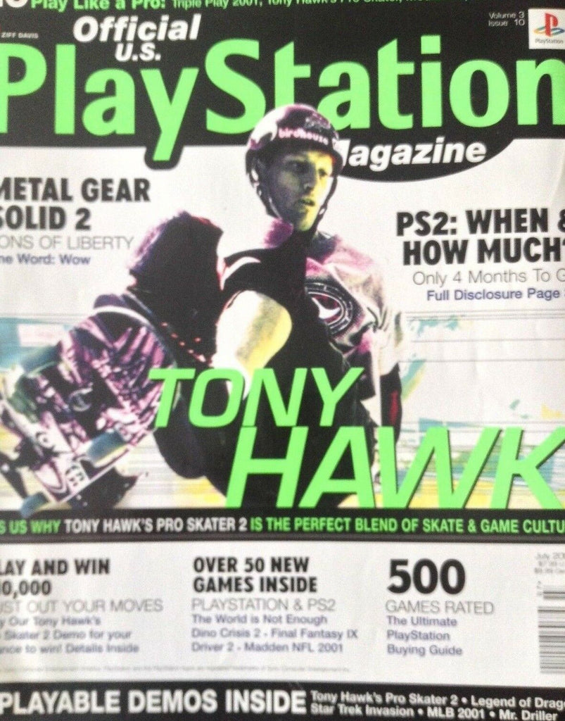 PlayStation Magazine Tony Hawk Metal Gear Solid 2 July 2000 120418nonrh