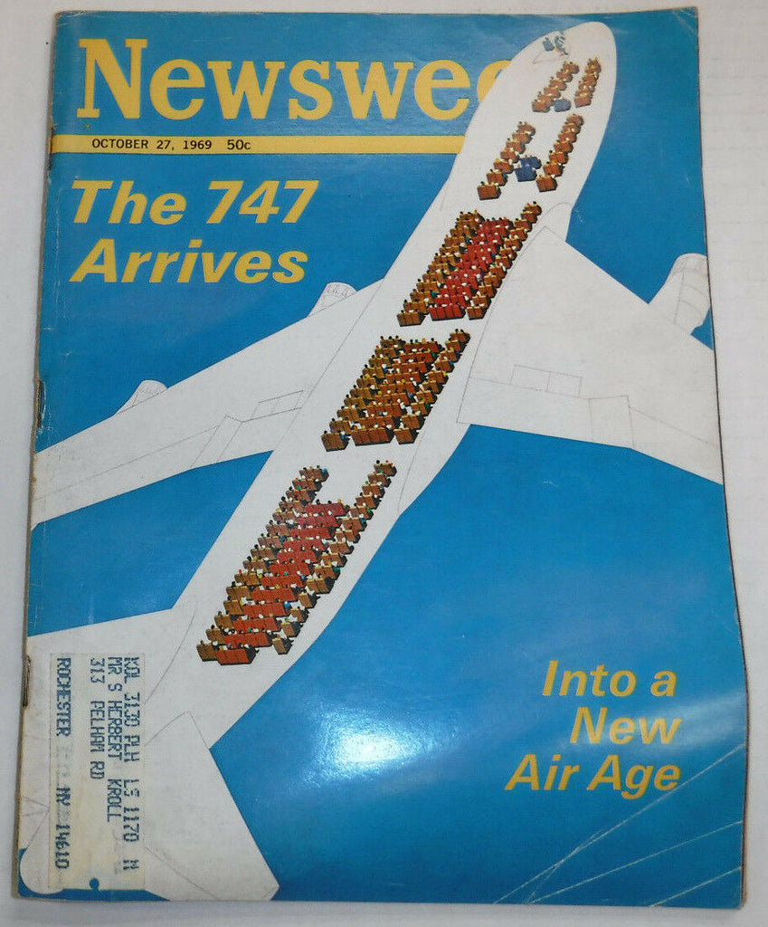 Newsweek Magazine The 747 Arrives October 1969 VINTAGE 093016R