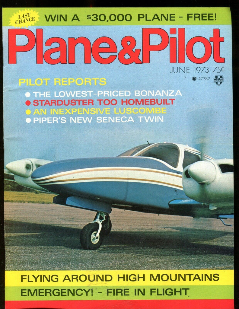 Plane & Pilot Magazine June 1973 Bonanza Starduster Ex No ML 113016jhe