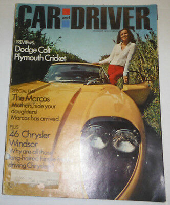 Car And Driver Magazine Dodge Colt Plymouth Cricket December 1970 090414R