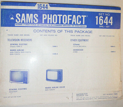 Sams Photofact Magazine Chassis 19XA-2 & JC Penney No.1644 April 1977 022515r