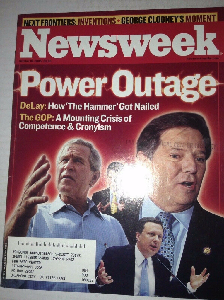 Newsweek Magazine Power Outage George W. Bush October 10, 2005 FAL 042717nonrh