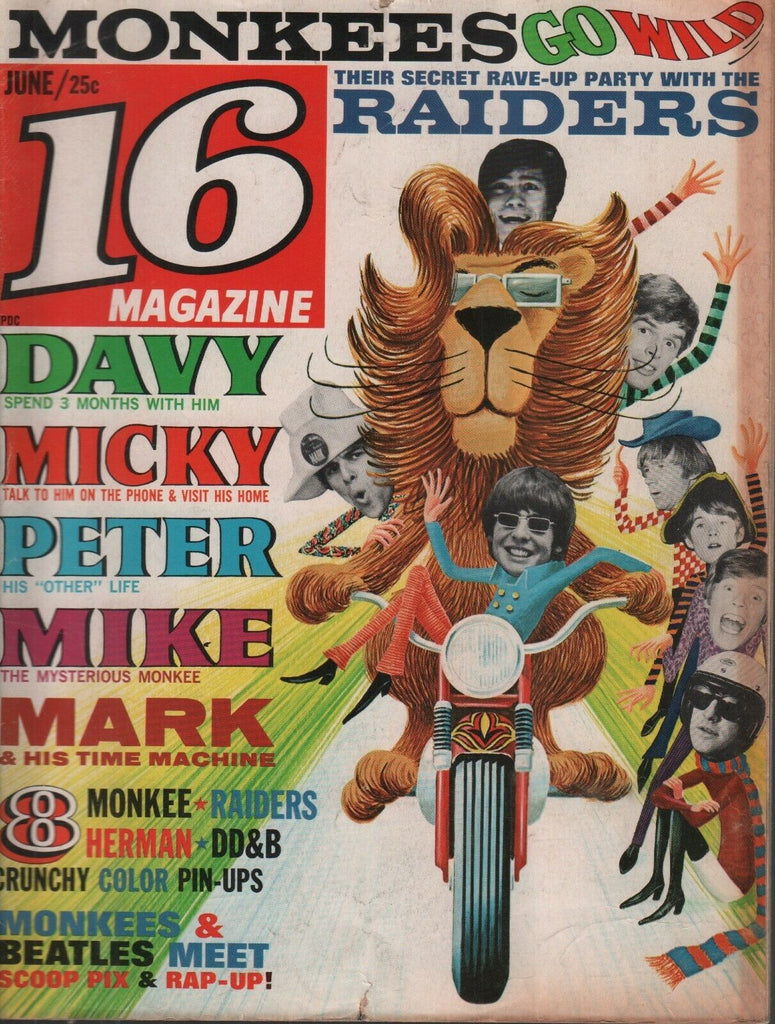16's Magazine June 1967 The Monkees The Beatles 093019AME3