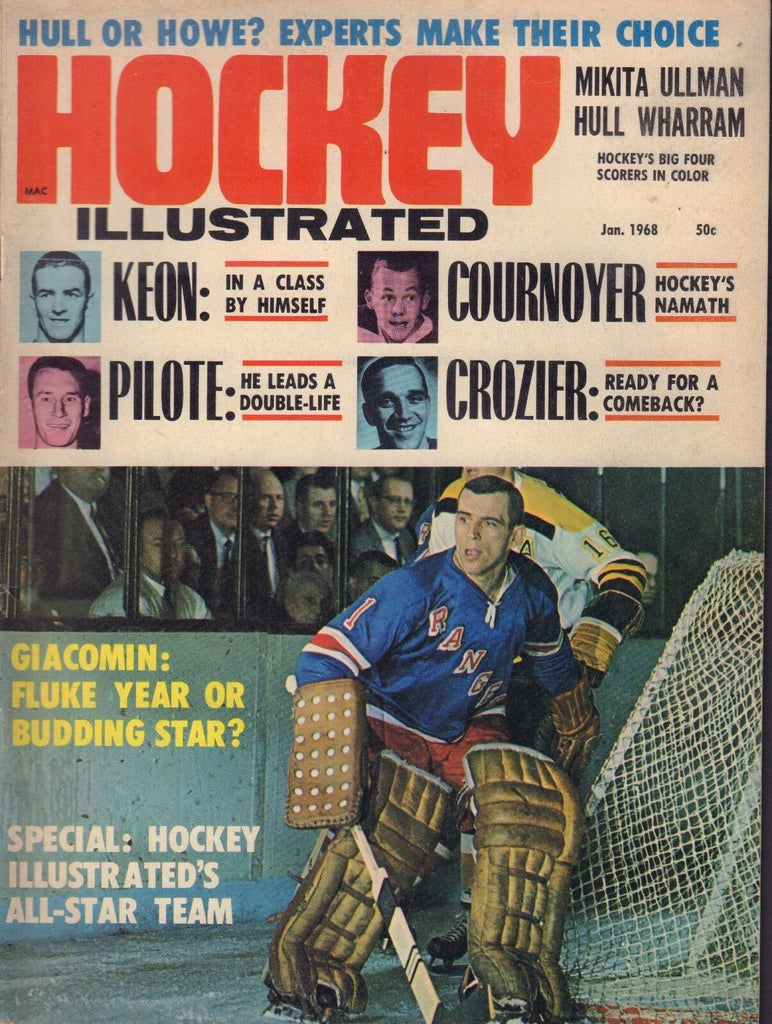 Hockey Illustrated Magazine January 1968 Ed Giacomin 102317nonjhe