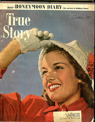 True Story Magazine September 1947 Honeymoon Diary VG 071216jhe