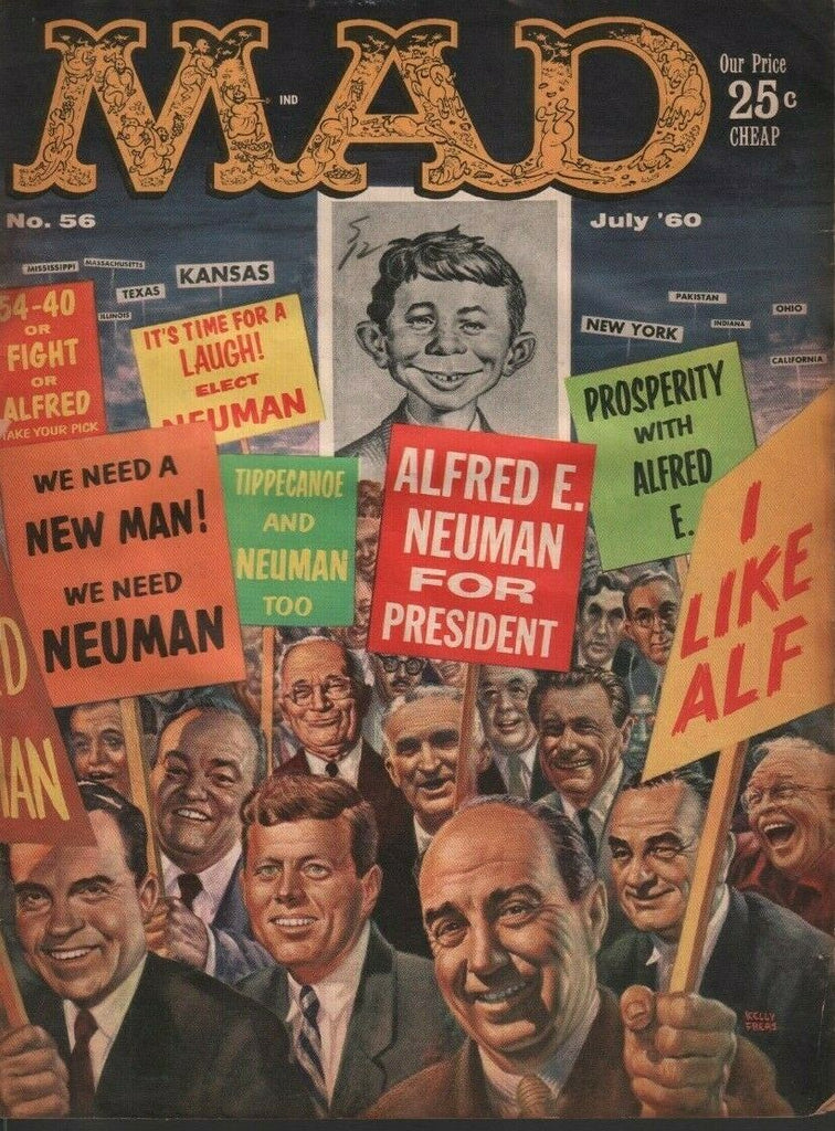 Mad July 1960 #56 John F kennedy Richard Nixon With Poster 061919DBE