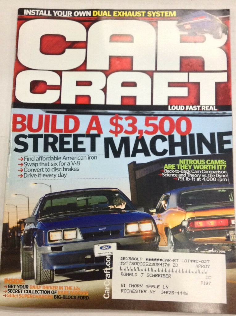 Car Craft Magazine Nitrous Cams Big Block Ford May 2006 050317nonr