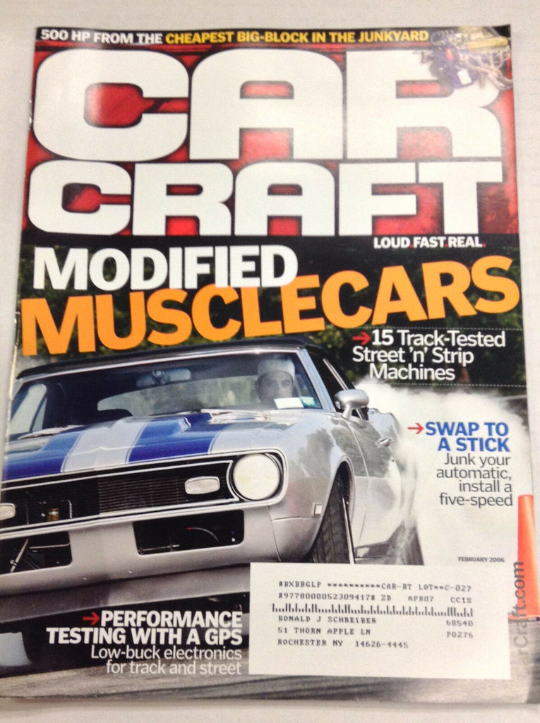 Car Craft Magazine Modded Muscle Swap To A Stick February 2006 050317nonr