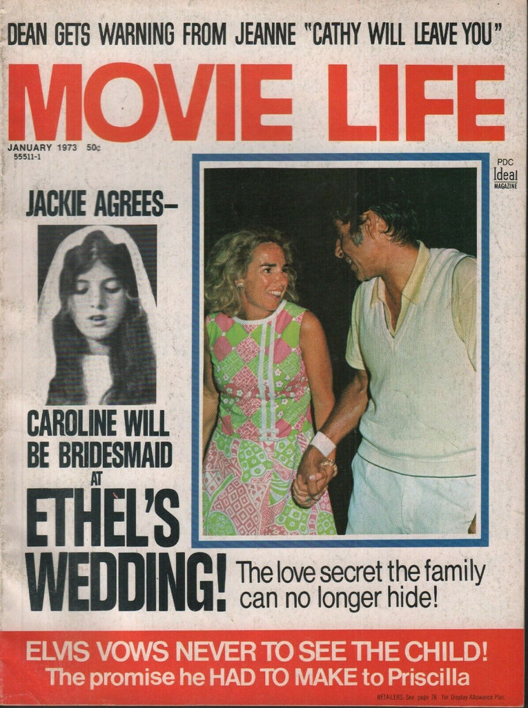 Movie Life January 1973 Jackie Kennedy Ethel Caroline Elvis Presley 061919AME
