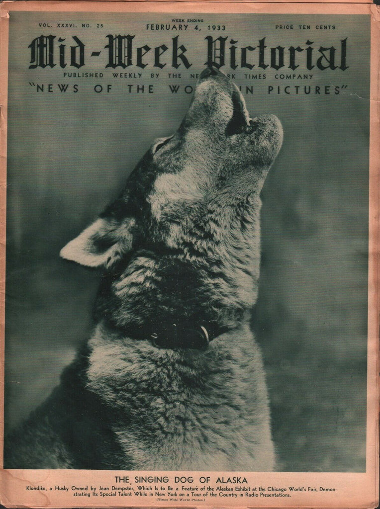 Mid Week Pictorial February 4 1933 Singing Dogs of Alaska 062320AME