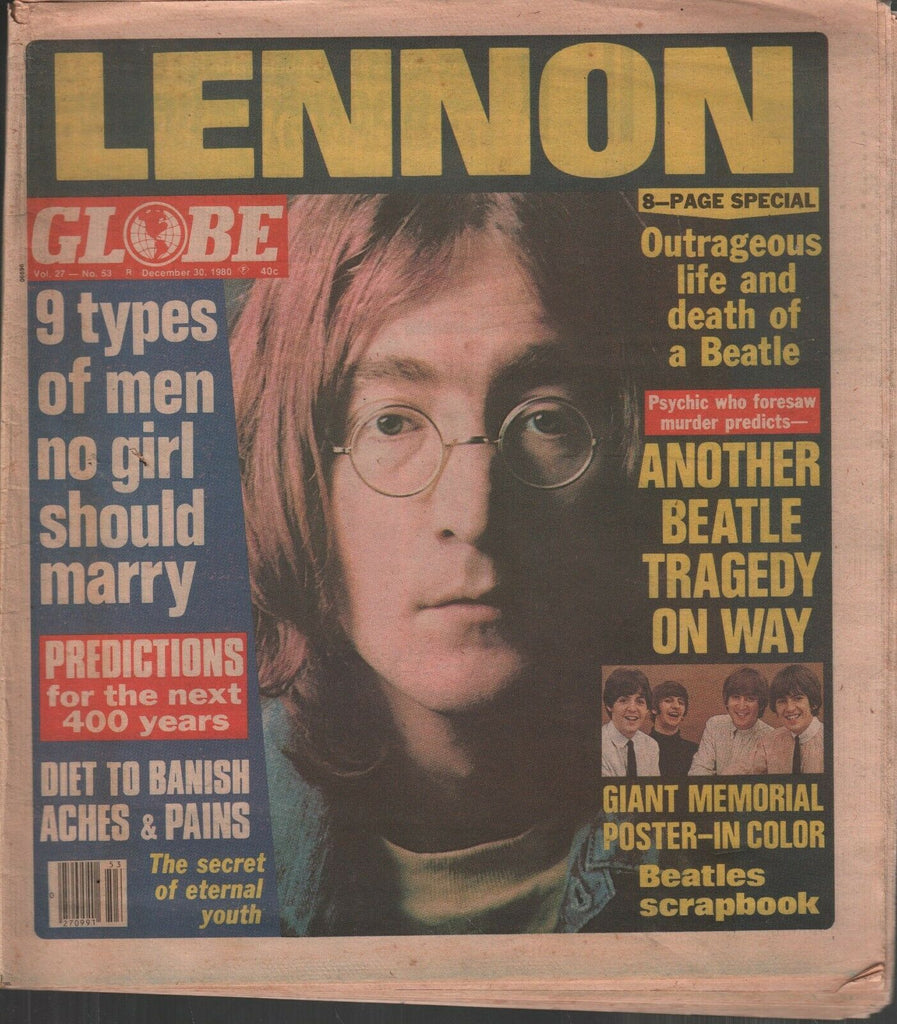 Globe December 30 1980 The Beatles John Lennon Death Memorial 093019AME2