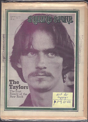 Rolling Stone Magazine No. 76 James Taylor 1971 Feb 18 missing 4 pgs 662