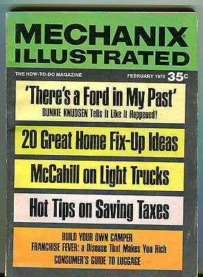 Mechanix Illustrated Magazine February 1970 Bunkie Knudsen VGEX 050516jhe