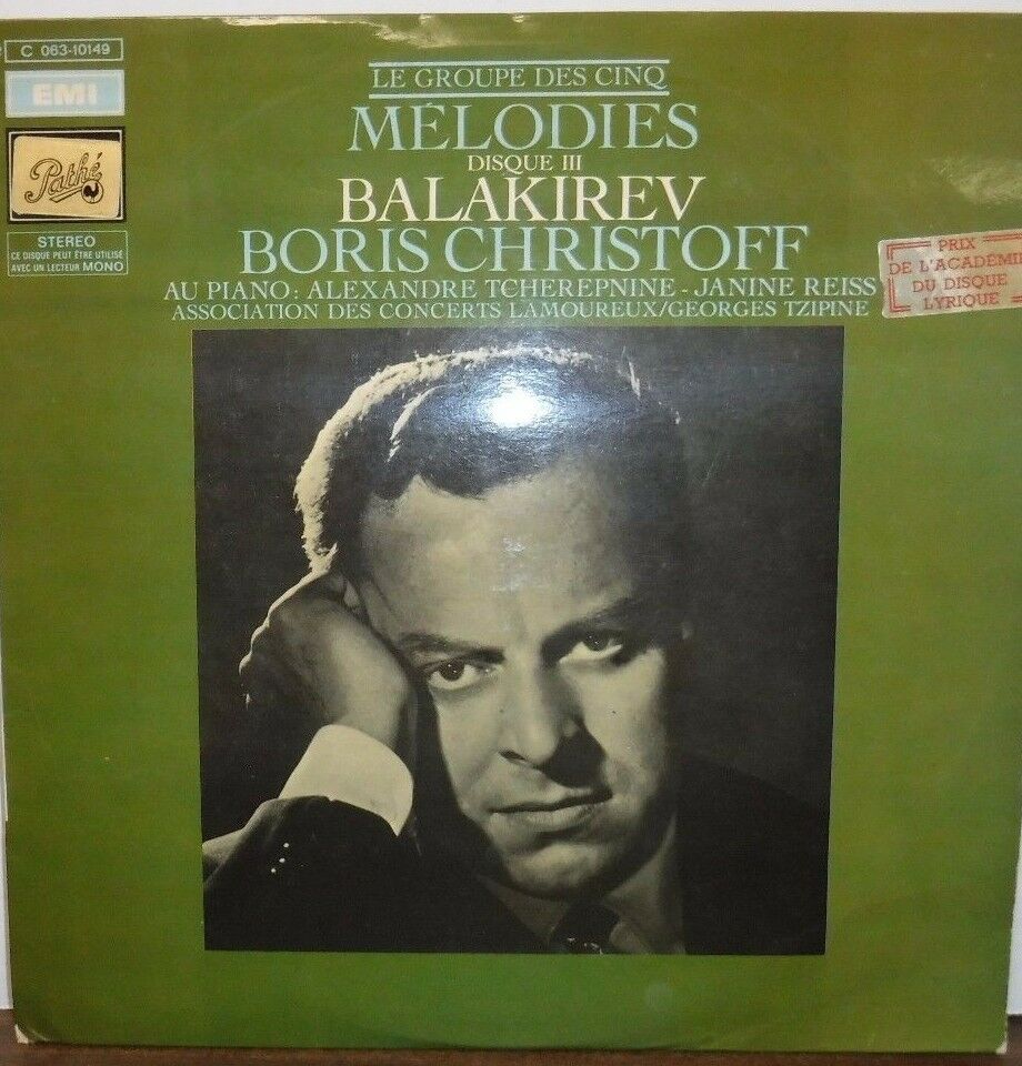 Le Groupe Des Cinq Melodies Disque III Balakirev Boris Christoff 100116LLE#2