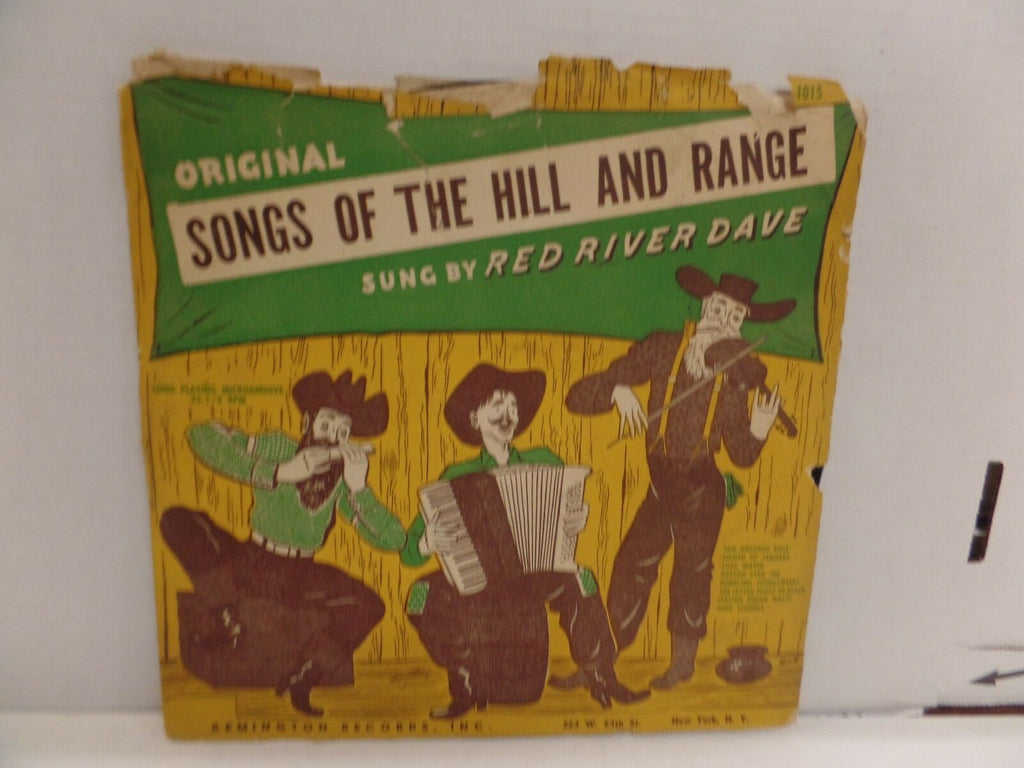 Songs of the Hill and Range Red River Dave Remingtone 10"33rpm 011720DBT2