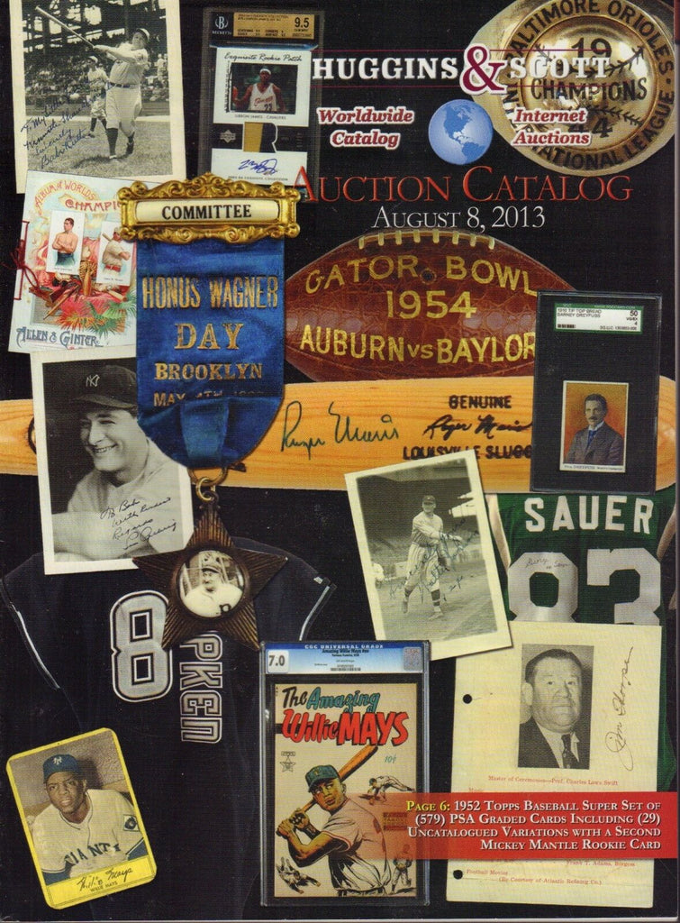 Huggins & Scott Auction Catalog Sports Memorabilia 2013 082617nonjhe