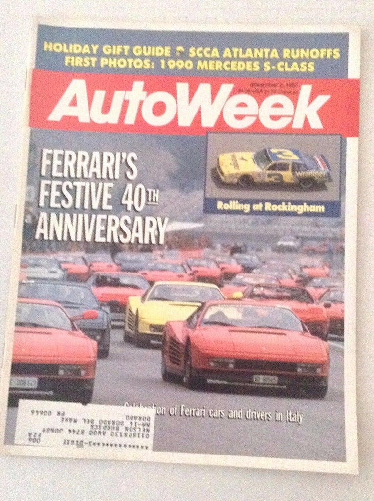Autoweek Magazine Ferrari's 40th Anniversary November 2, 1987 011717RH