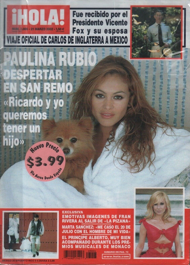 Hola! Marzo 2002 Paulina Rubio Marta Sanchez 031418DBE