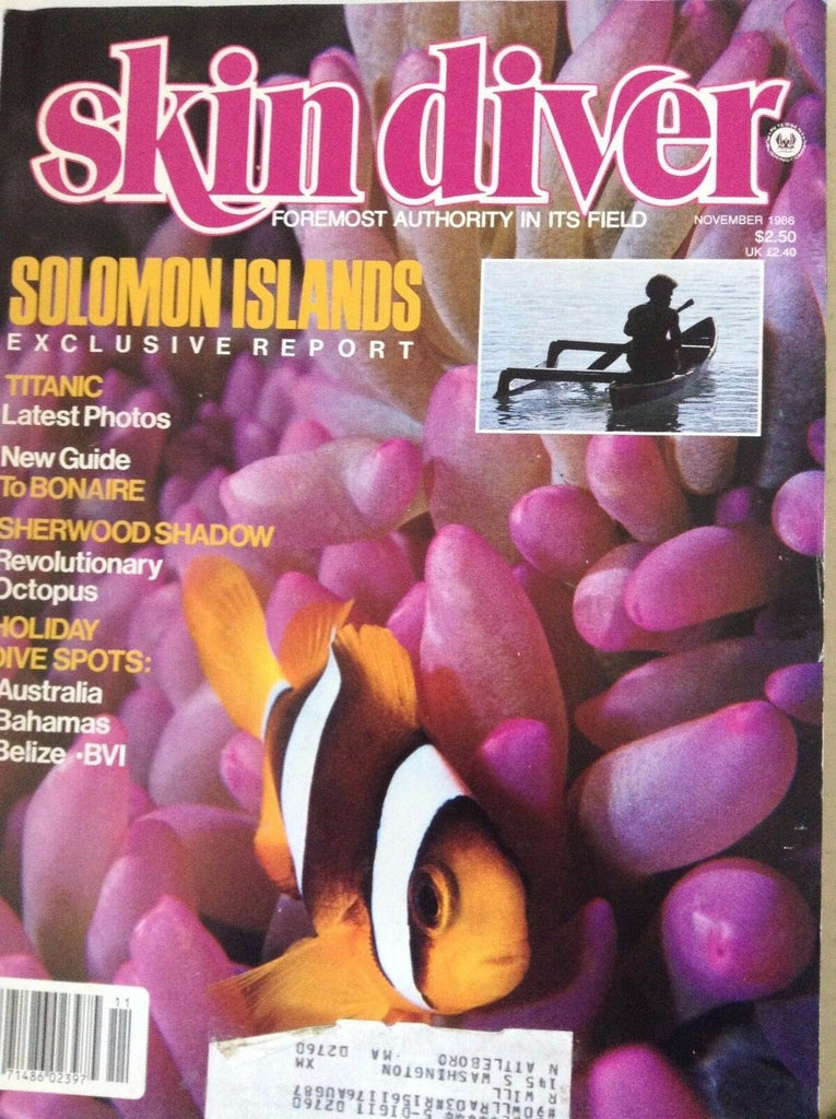 Skin Diver Magazine Solomon Islands November 1986 090717nonrh