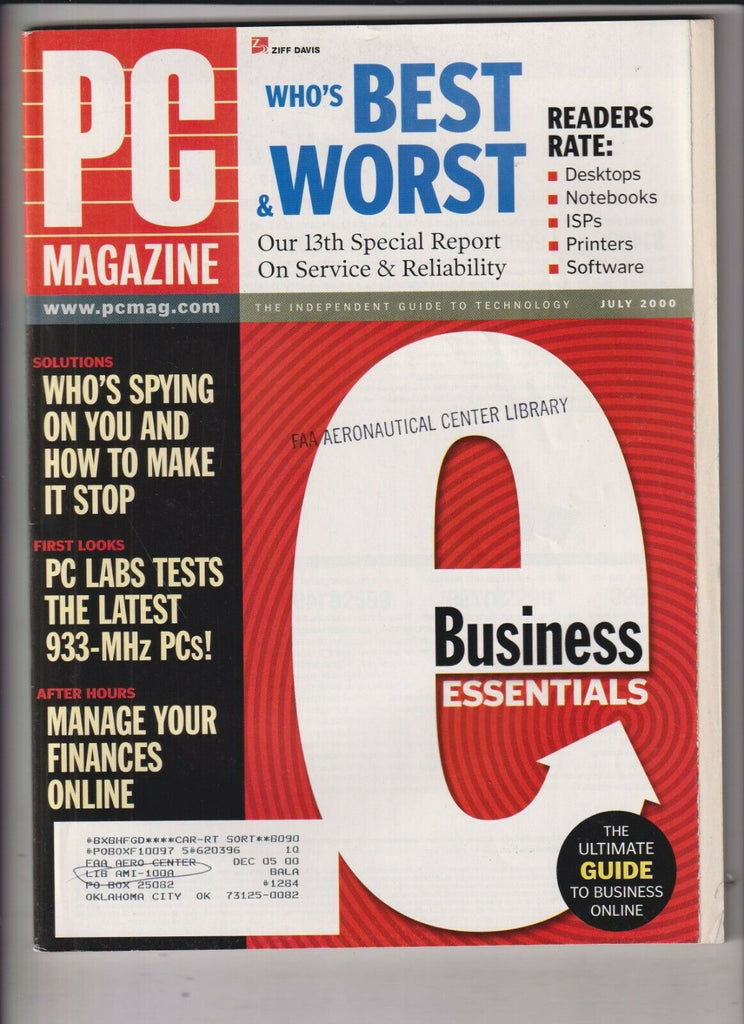 PC Mag E Business Essentials Who's Best & Worst July 2000 021920nonr