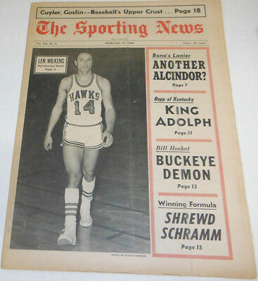The Sporting News Magazine Lew Alcindor Len Wilkens February 1968 NO ML 072914R
