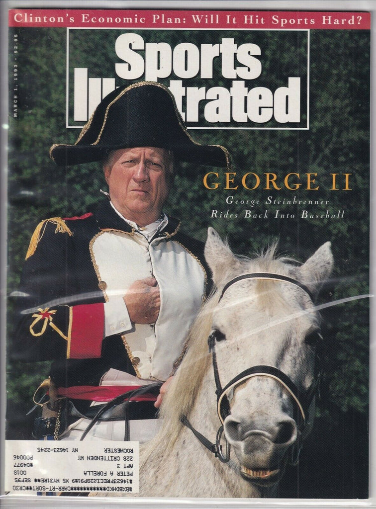 Sports Illustrated George Steinbrenner Clinton's Plan March 1, 1993 091519nonr