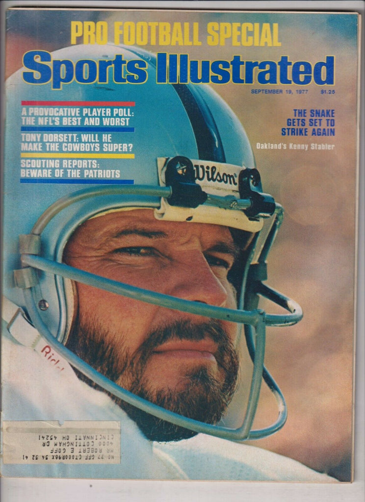 Sports Illustrated Kenny Stabler Tony Dorsett September 19, 1977 021420nonr