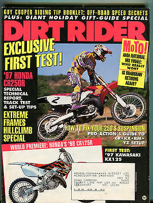 Dirt Rider Magazine December 1996 '97 Honda CR250R EX 050516jhe