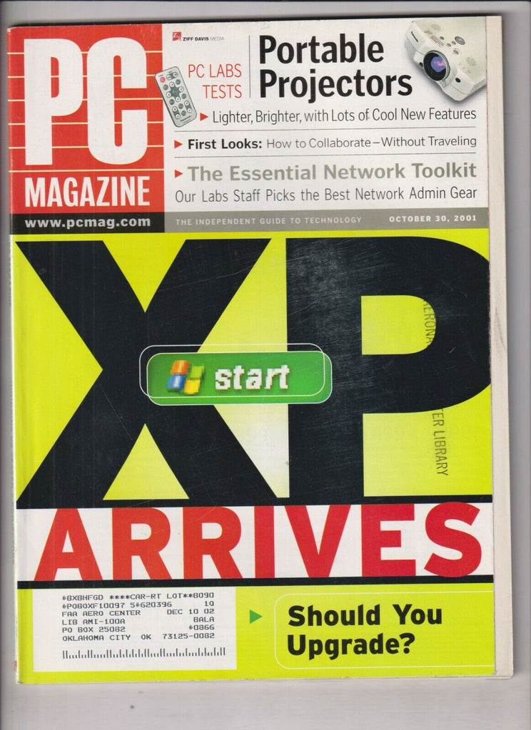 PC Mag Windows XP Arrives October 20, 2001 021920nonr