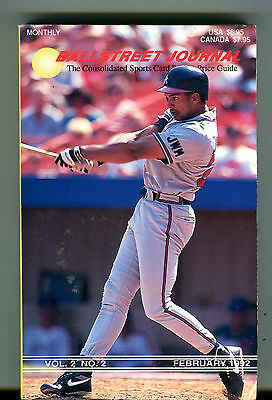 Ballstreet Journal February 1992 David Justice Braves EX 041116jhe