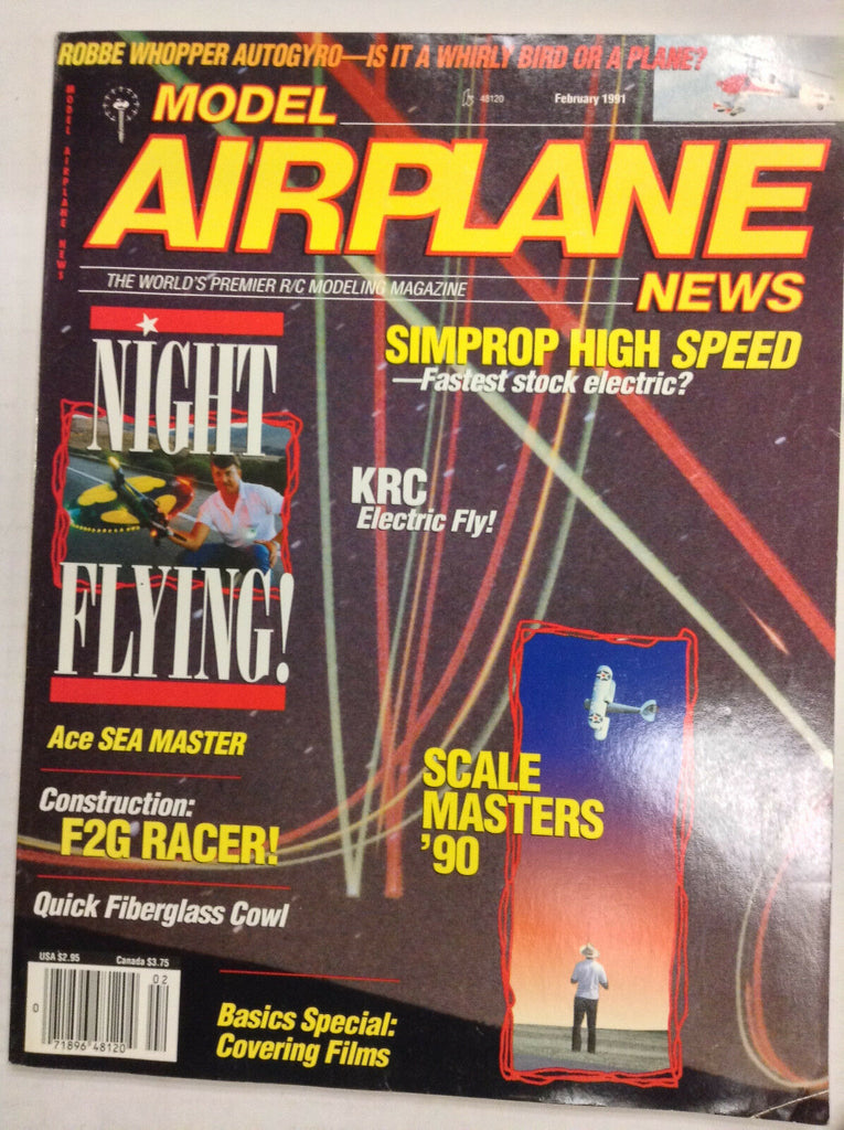 Model Airplane News Magazine Simprop High Speed February 1991 041517nonrh