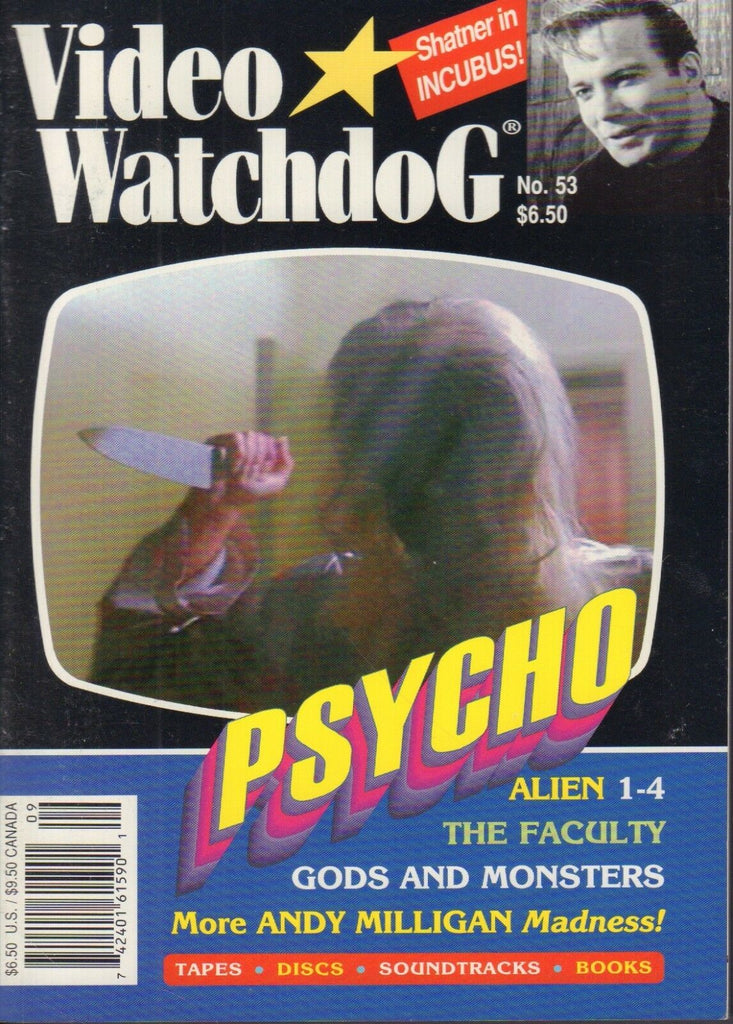 Video Watchdog no.53 William Shatner Psycho Andy Milligan 021318DBE