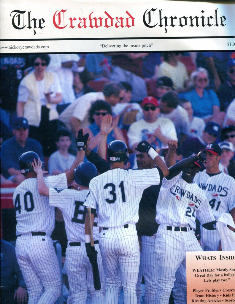 The Crawdad Chronicle Magazine HIckory NC Crawdads 1989 EX 021717jhe