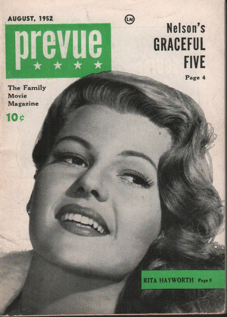 Prevue Digest August 1952 Rita Hayworth Cheesecake Pin Up 070819AME