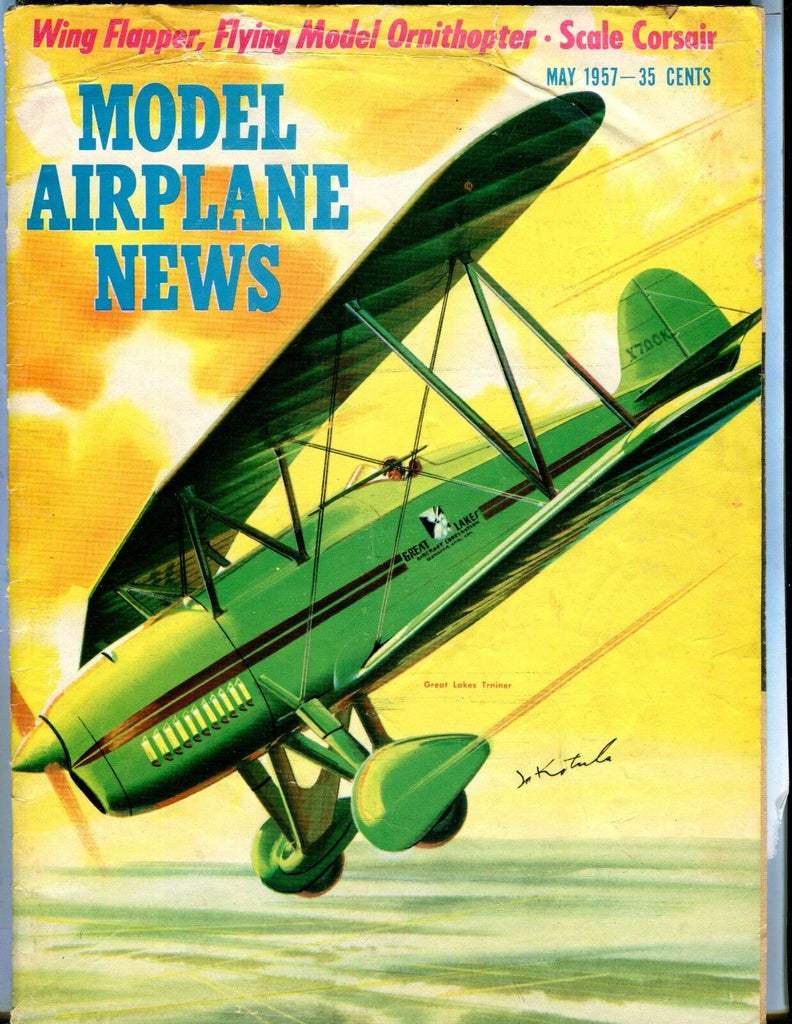 Model Airplane News Magazine May 1957 Great Lakes Trainer GD 041317nonjhe