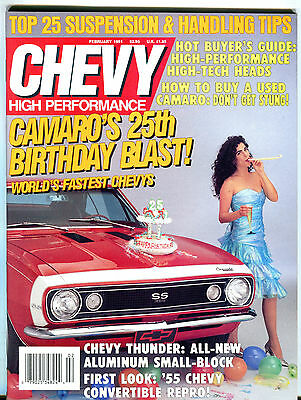 Chevy High Performance Magazine February 1991 Camaro '55 Chevy EX 012616jhe