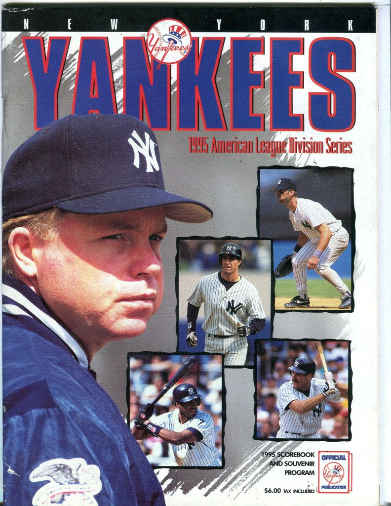 1995 New York Yankees AL Division Series Scorebook & Program EX 092216jhe