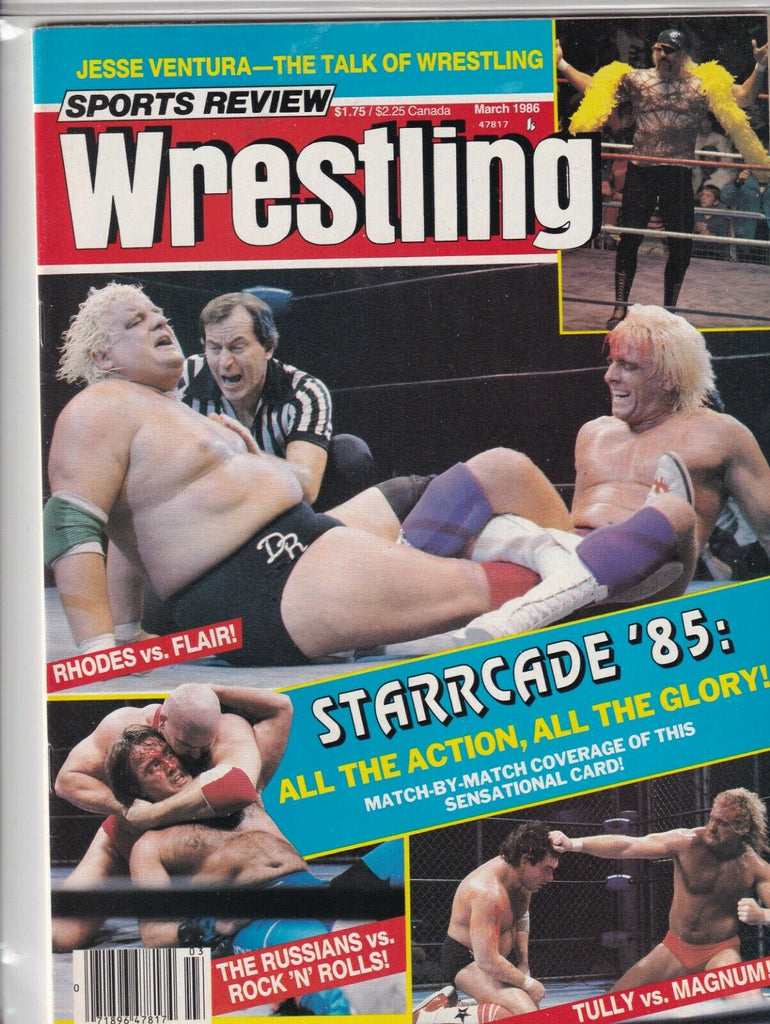 Sports Review Wrestling Dusty Rhodes Ric Flair March 1986 060419nonr