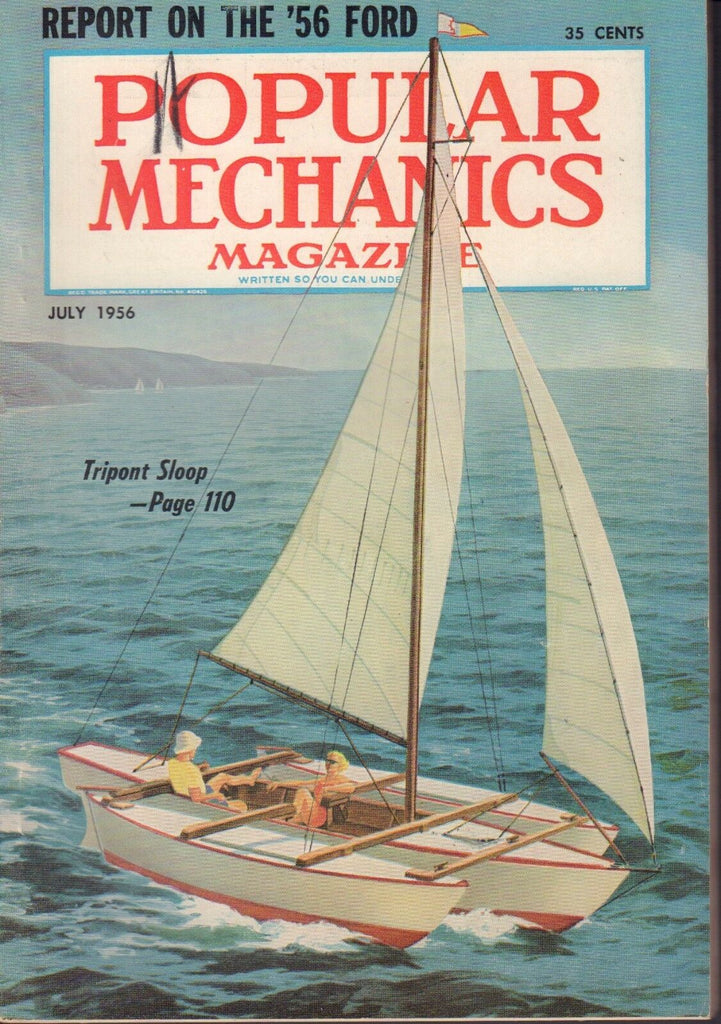 Popular Mechanics Magazine July 1956 Tripont Sloop 101217nonjhe