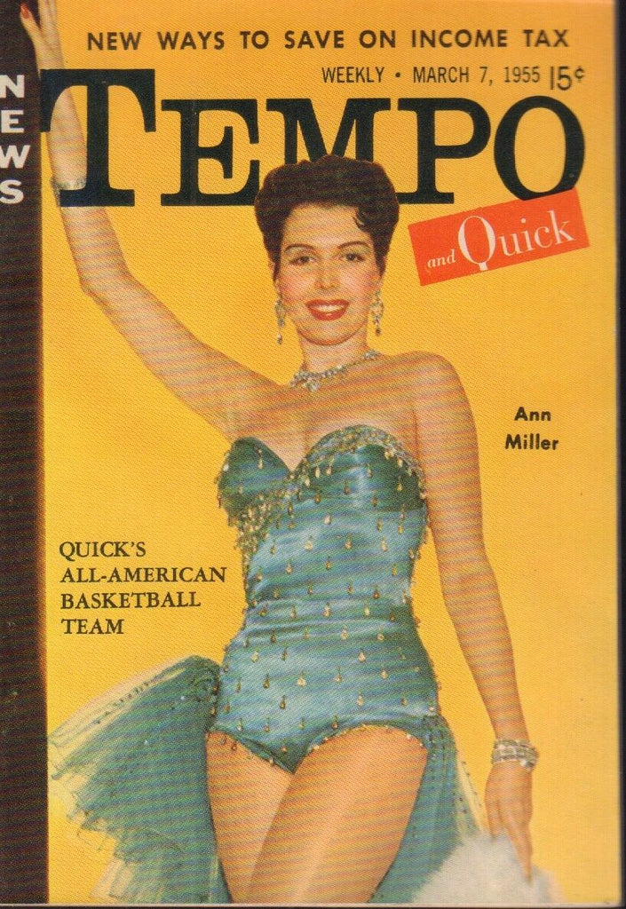 News Tempo & Quick JMarch 7 1955 Ann Miller Cheesecake Pin Up 091218AME2
