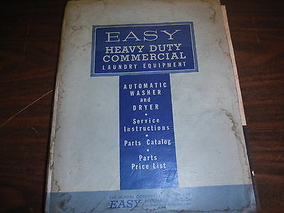 Easy Heavy Duty Commercial Laundry Equipment Parts Catalog 1970s