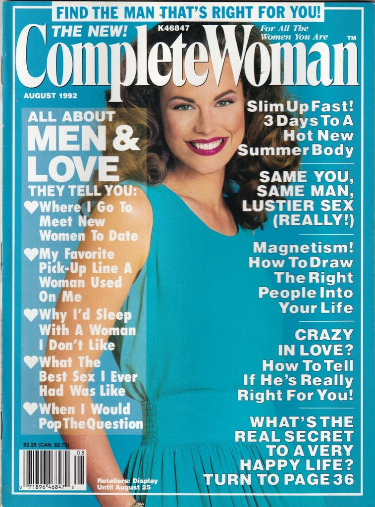 Complete Woman Mag All About Men & Love August 1992 092419nonr