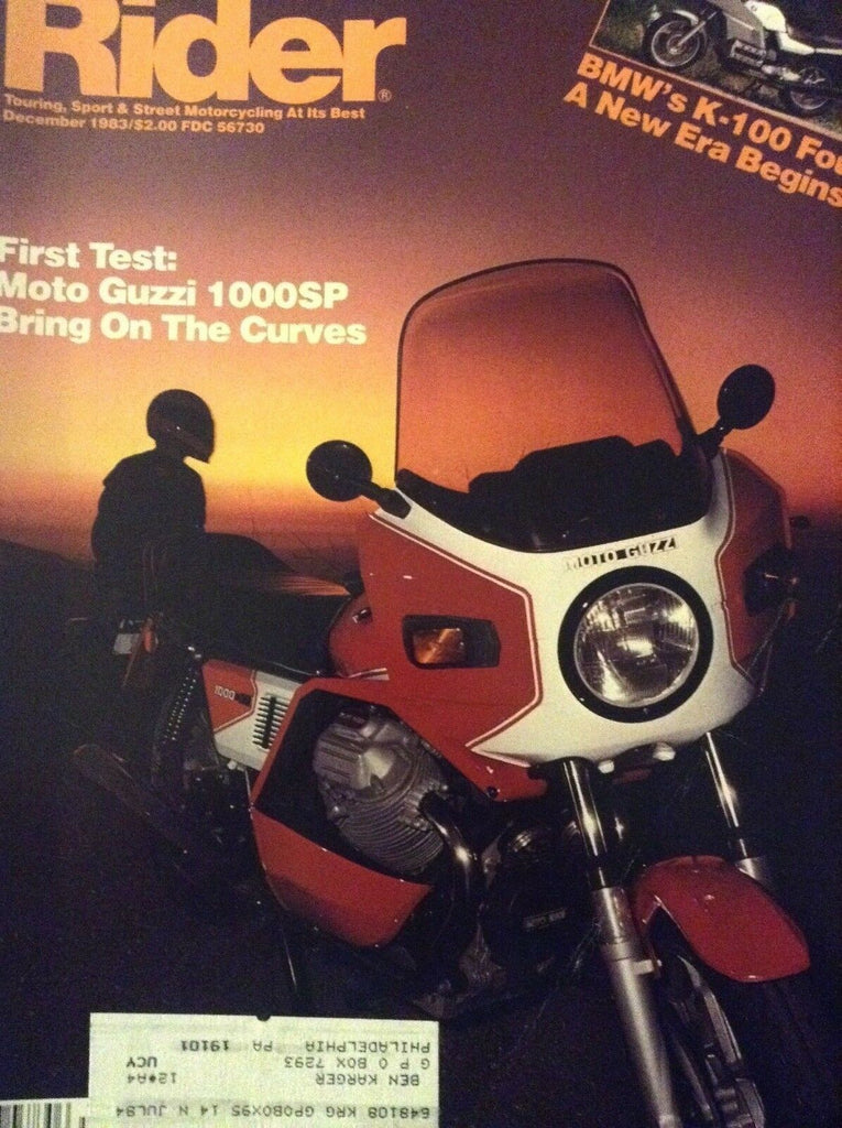 Rider Magazine First Moto Guzzi 1000Sp Test December 1983 010319nonrh