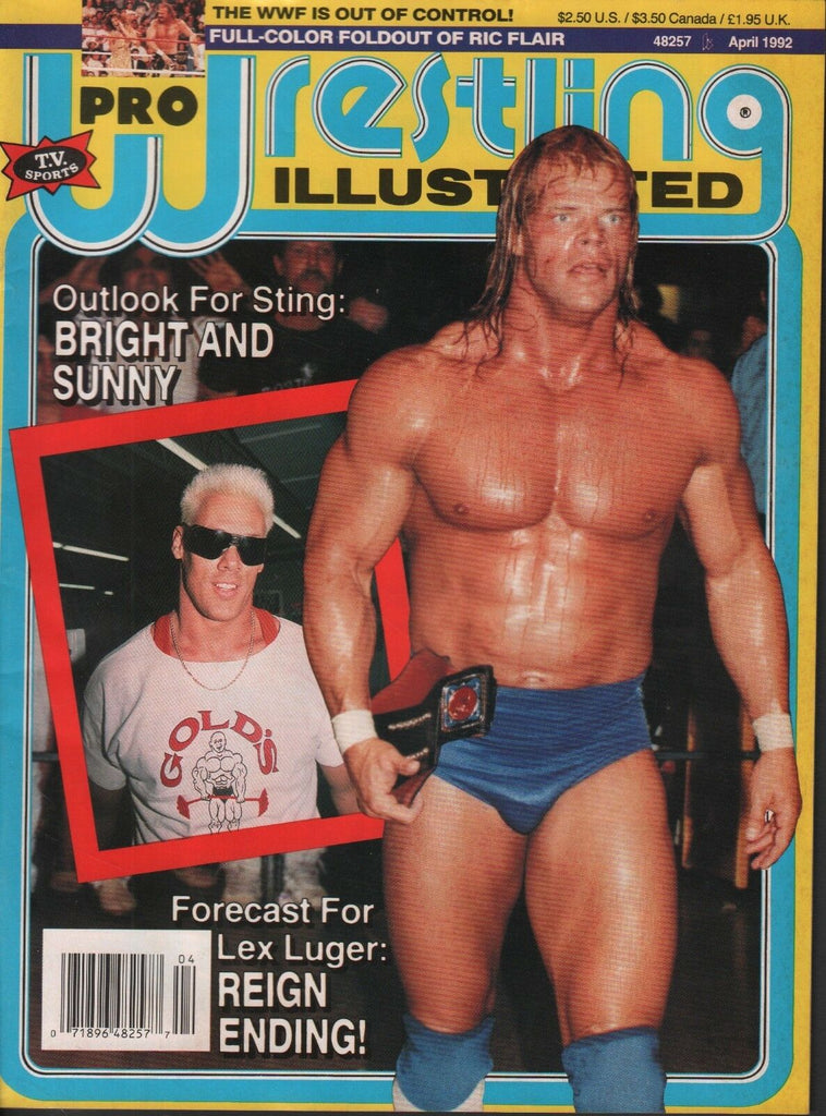 Pro Wrestling Illustrated April 1992 Lex Luger Sting 041018DBE2