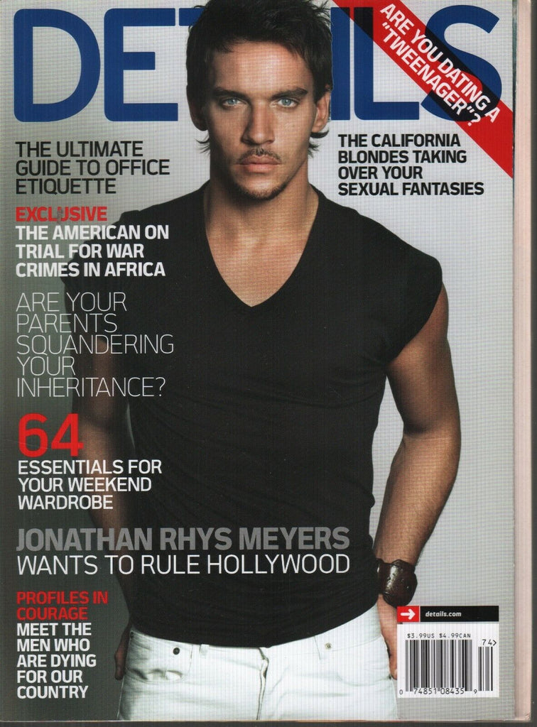 Details Fashion Magazine Holiday 2007 Jonathan Rhys Meyers 090319AME
